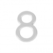 Цифра "8" самоклеящаяся ABS (50х37) (FUARO) CP хром