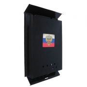 Ящик "Почта" (порошковое покрытие) с замком защелка, черный